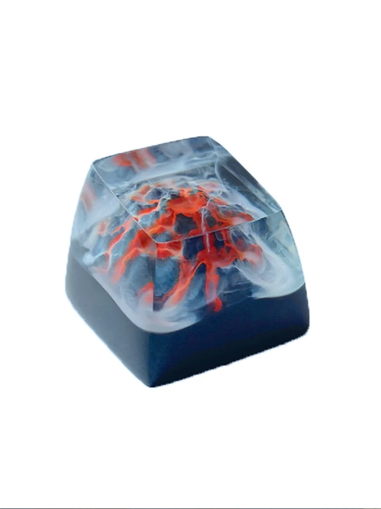 Mechanical Keyboard DIY Customized Resin Keycap Craftsman Male ESC Key Gift List Fuji Mountain Transparent Keycap