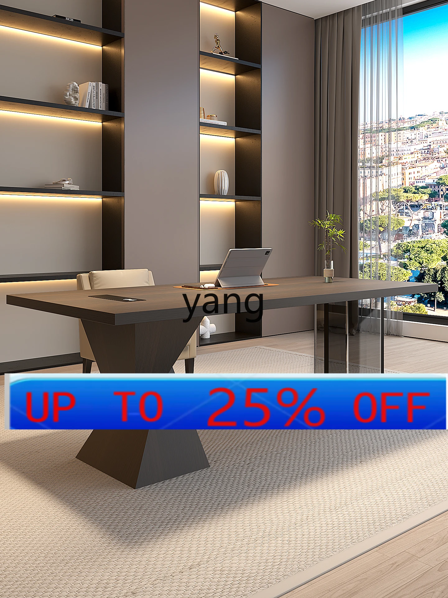 

CX minimalist light luxury modern desk living room double study high-end acrylic computer desk