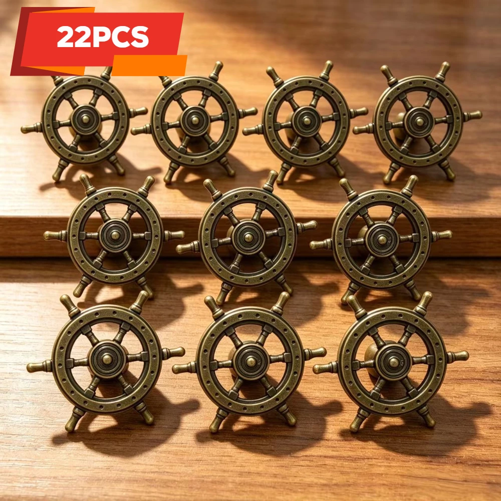 22pcs Antique Metal Finger Handle for Cabinet and Furniture Decoration - Stylish and Durable Pulls for Easy Access and Improved