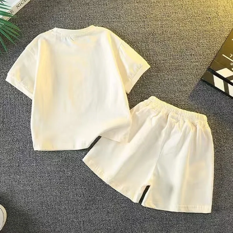 Summer Baby Clothes Set Kid Girls Cartoon Printed Short Sleeve T-Shirts Top And Shorts Bottom 2 Pieces Suit Children Tracksuits image 5