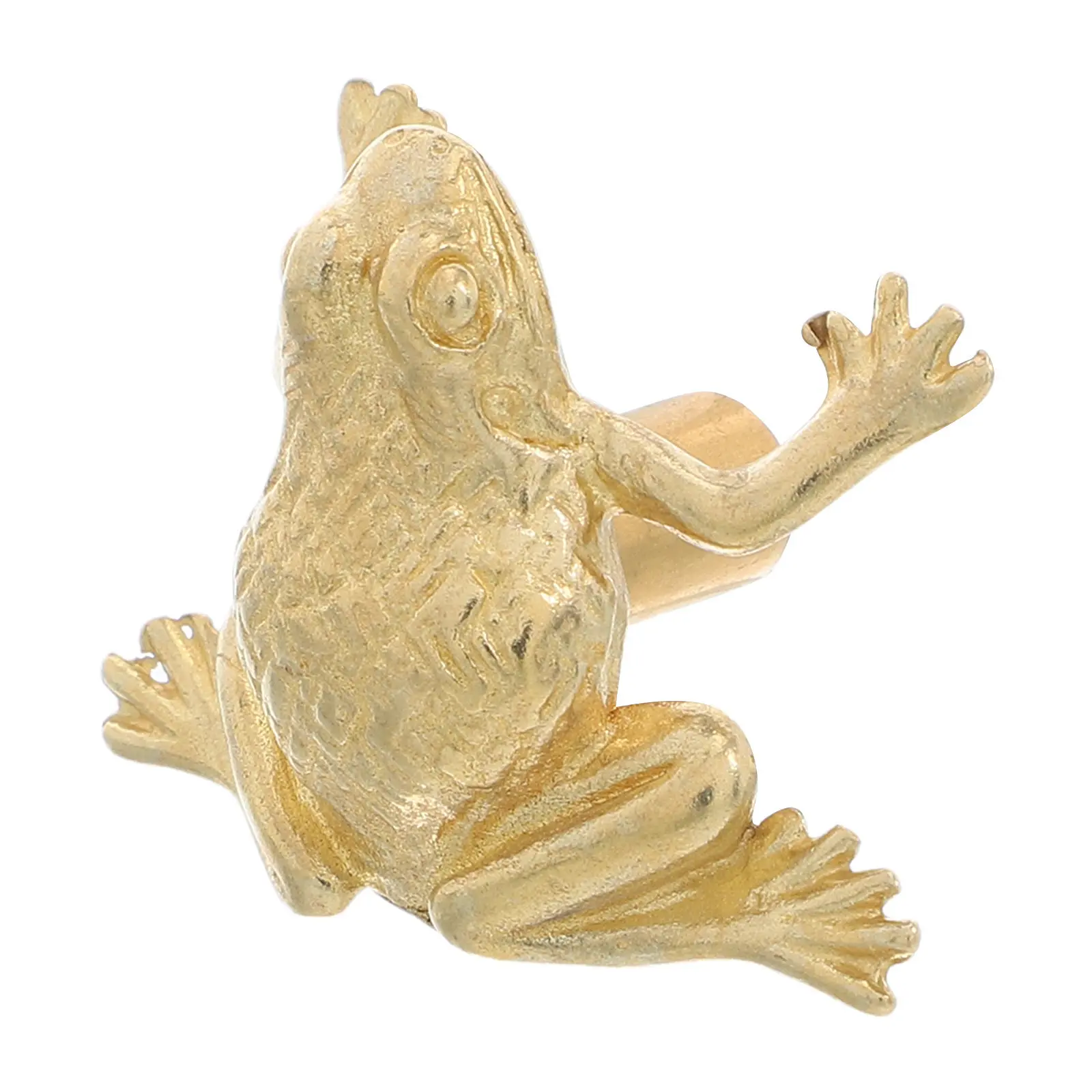 Chinese Frog Door Handle Brass Vintage Animal Cabinet Pull Smooth Operation Handcarved Prosperity Symbol Retro Drawer Knob Decor