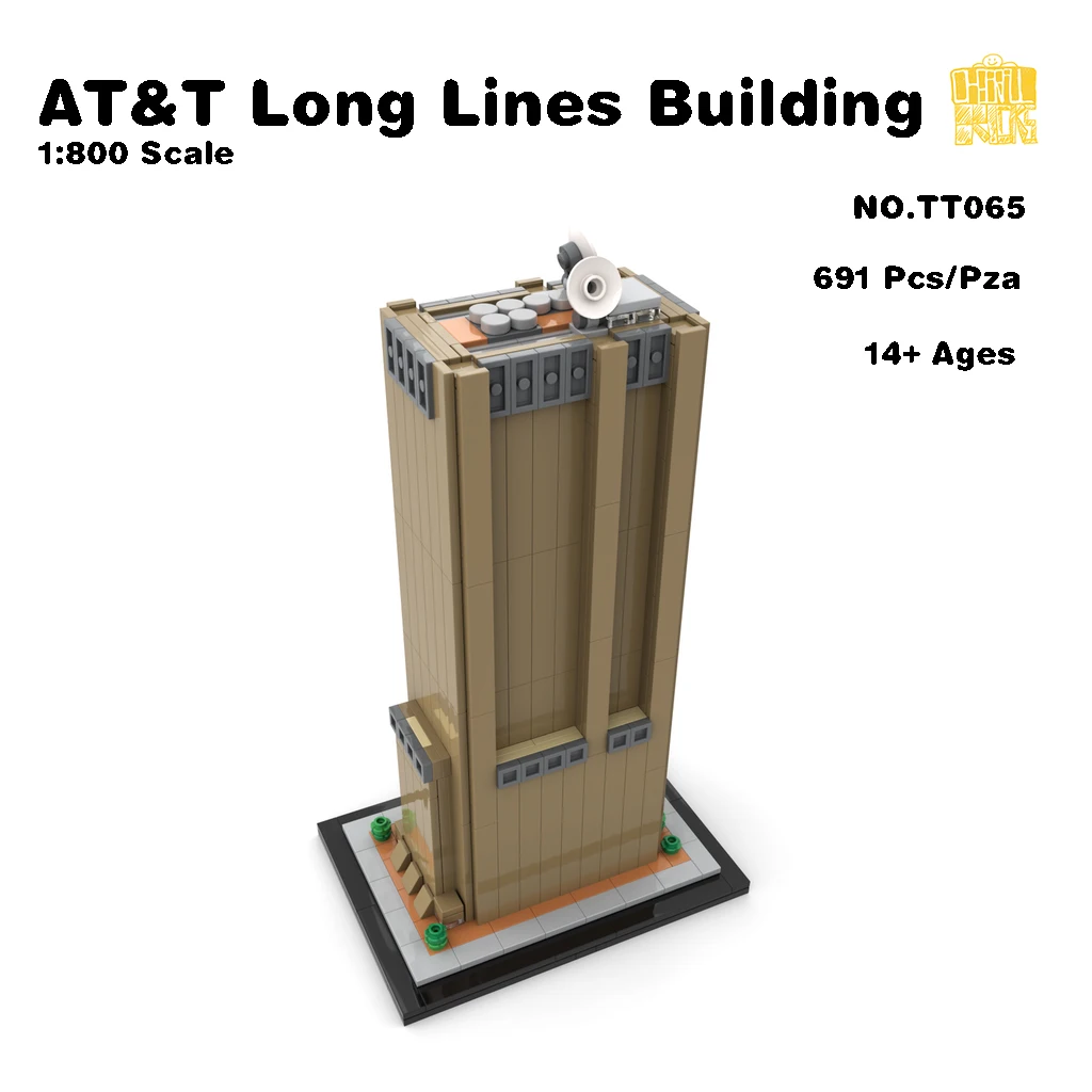 

MOC TT065 AT&T Long Lines Building 1:800 Scale 33 Thomas Street Model With PDF Drawings Building Blocks Bricks Christmas Gifts