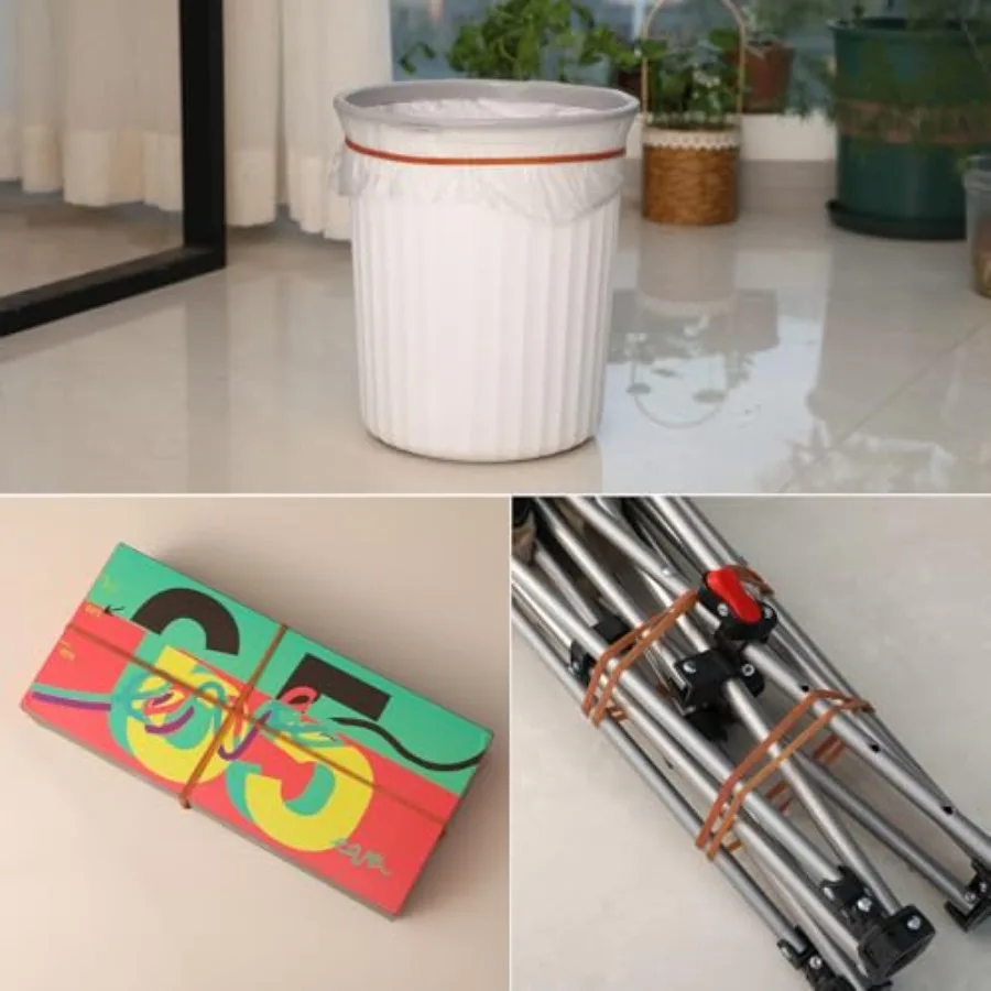 أربطة سلة المهملات شديدة التحمل مقاس 12 بوصة 12 عبوة من الأربطة المطاطية الكبيرة لعلب 833 جالونًا ومجلدات الملفات أربطة مرنة للمنزل والمكتب #6