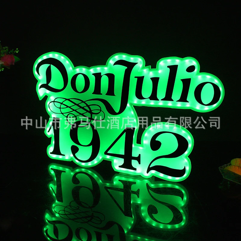 

Bar 1942 Luminous Handheld Sign Display Stand Luminous Champagne Holder Charging Creative Sign Prop