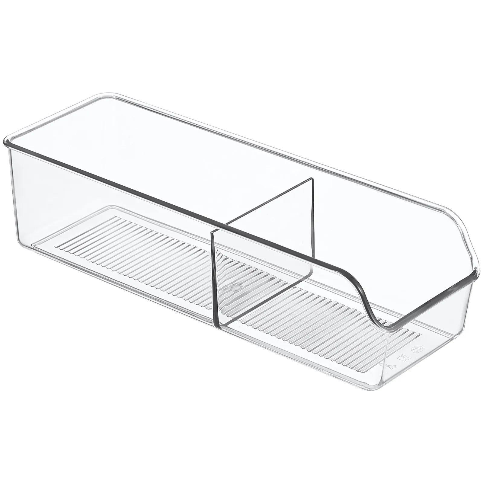 Tea Bag Organizer Clear Divided Storage Bin Desktop Kitchen Cabinet Organizer Tea Packet Holder Sugar Packet Holder