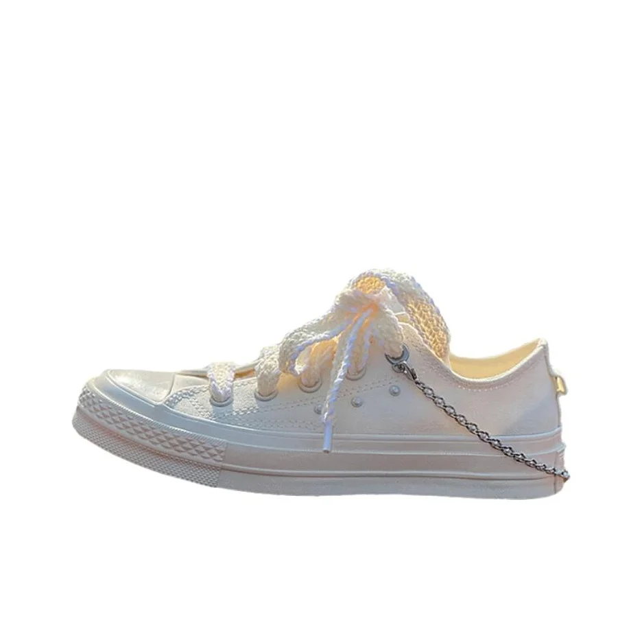Converse CHUCK TAYLOR Soft And Comfortable Slip Resistant Abrasion Resistant Low top Skateboard Shoes Unisex White A11971C