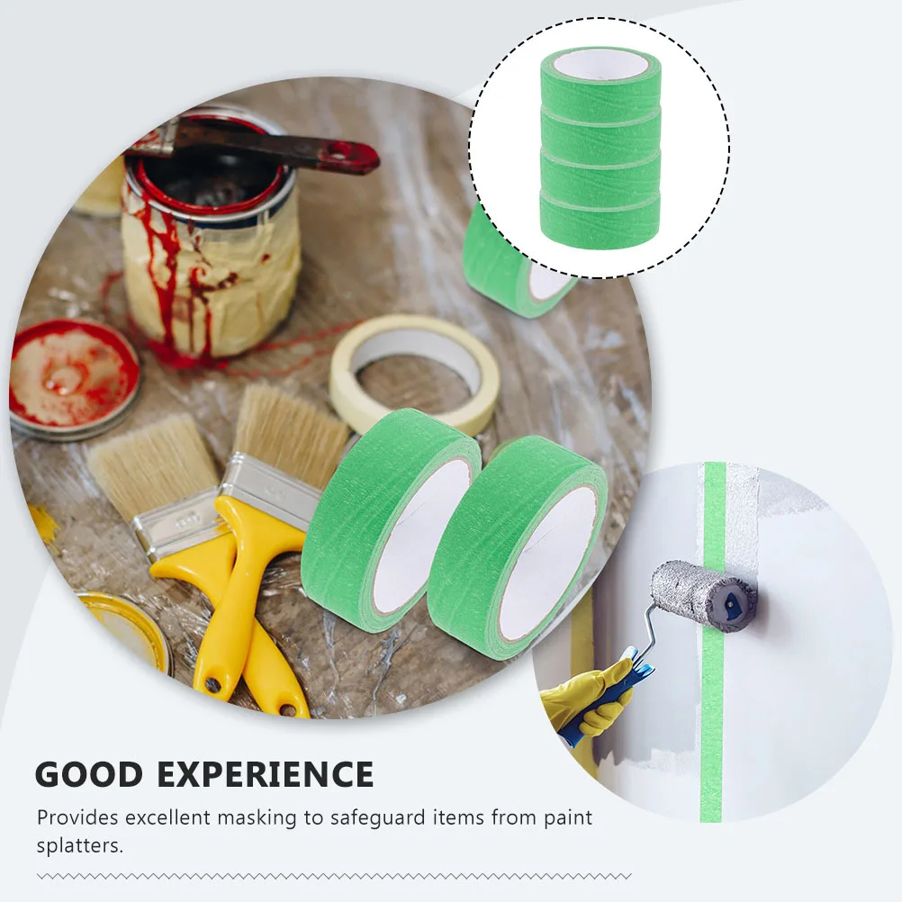 4 Rolls Masking Tapes DIY Crafts Tapes Exquisite Workmanship Long Lasting Durability Strength Low Tack Tape Masking Tape
