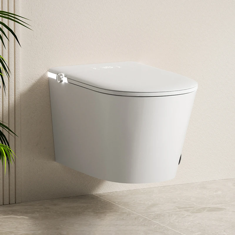 

elegant design ultra-thin cover wall-mounted smart WC hidden water tank popular sanitary ware wall-mounted smart toilet