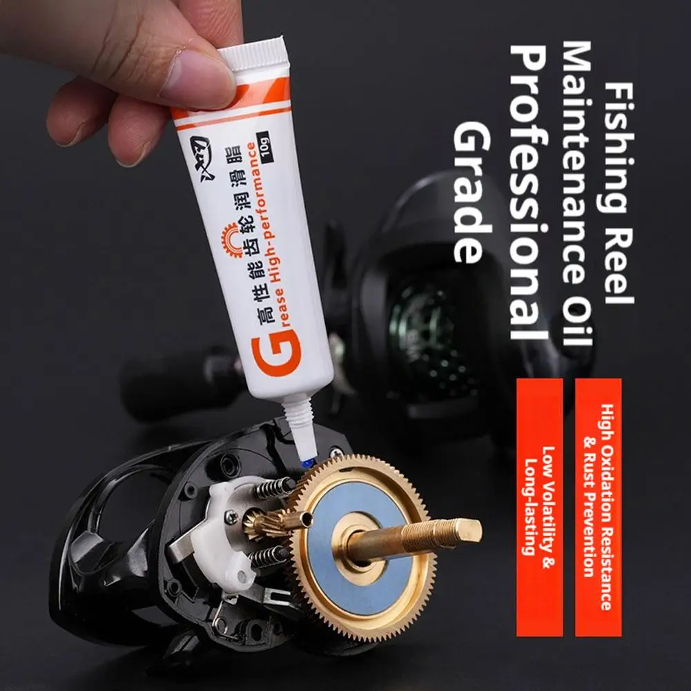 Fishing Reel Lubricant Oil Grease Set High Performance Bearing Oil Gear Grease Anti Wear Maintenance For Spinning Reel