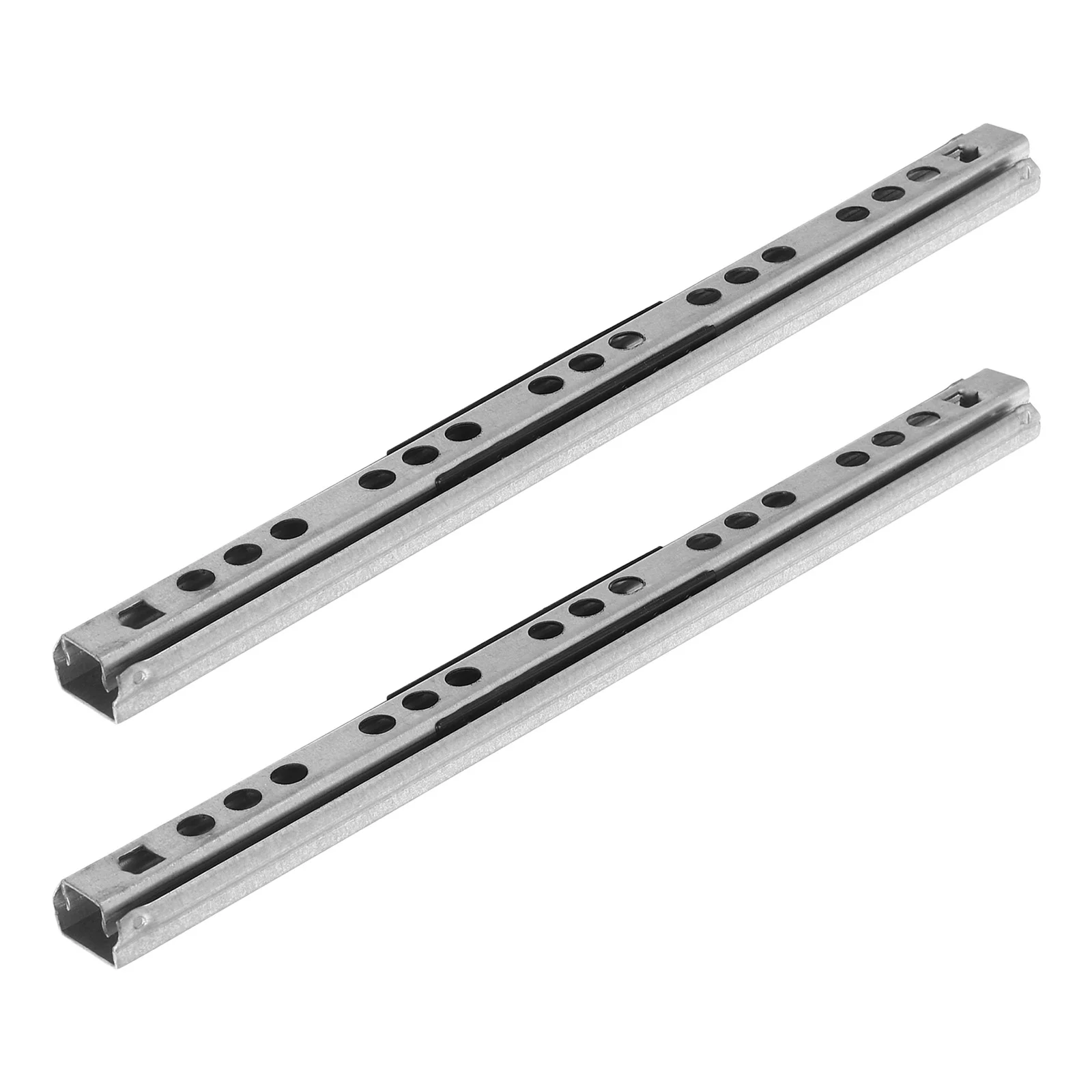 2Pcs Narrow Two Section Ball Bearing Drawer Slides Dual Direction Undermount Glides Mini Short Runners For Trash Close