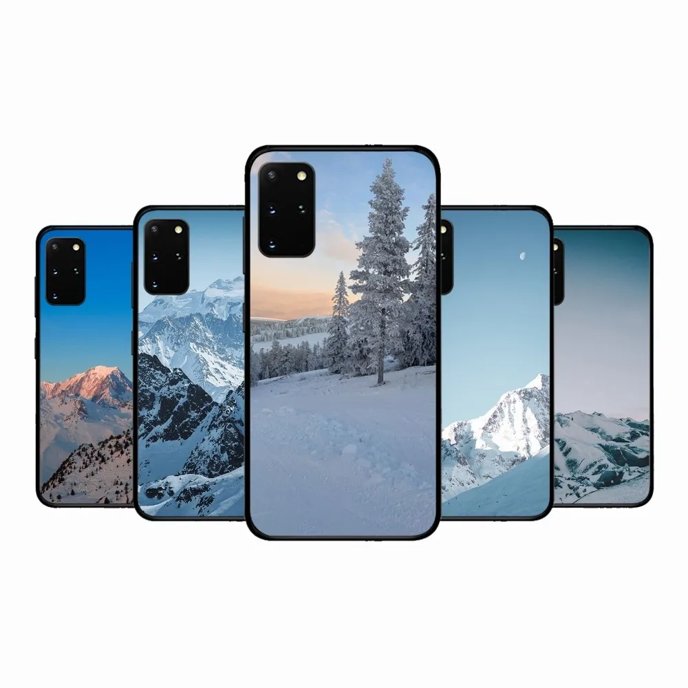 Snow mountain Phone Case For Samsung S 9 10 20 21 22 23 30 23plus lite Ultra FE S10lite Fundas