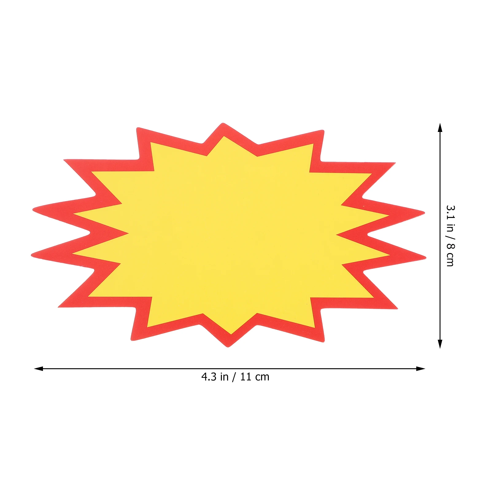 100 Stuks Winkel Promotionele Borden Label Star Label Star Burst Borden Reclame Papier Explosie Sticker Borden Winkel Promotie