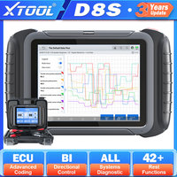 XTOOL D8S V2.0 All System Diagnostic Tools Automotive Scanner ECU Coding Bidirectional Key Programming OBD2 42+Reset PK D8