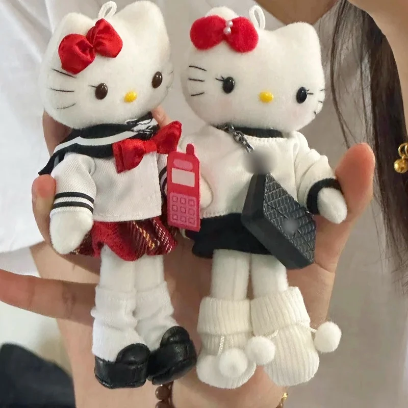 

Hello Kitty Elegant Academy Series Bag Small Pendant Cute Sweet Cool Spicy Girl Long Legs Kitty Backpack Pendant Plush Doll