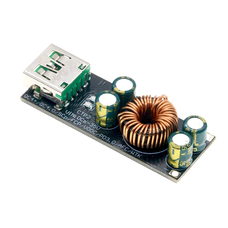 Módulo de impulso de buck para celular, adaptador de carga rápida, USB tipo C, Huawei SCP, FCP, Apple PD Qualcomm, QC4.0, QC3.0, 6 -35V