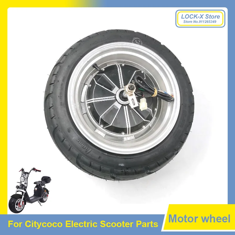 215/40-12 Tubeless Tire 12 Inch 60V 2000W 3000W Aluminum  Engine Motor Wheel for Citycoco Electric Scooter Modification Parts