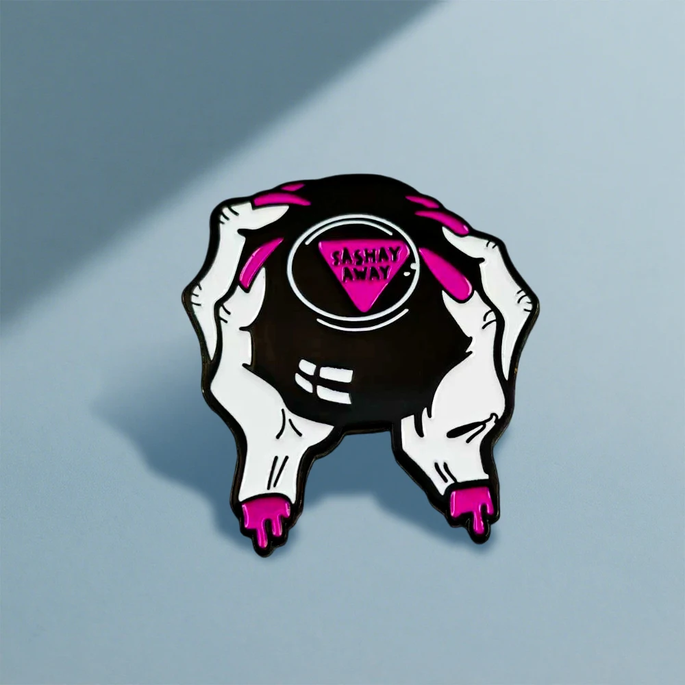 Unique Sashay Away Enamel Brooch Devil's Hand Badge for Divination Backpacks and Hats Cool Accessories Halloween Gifts