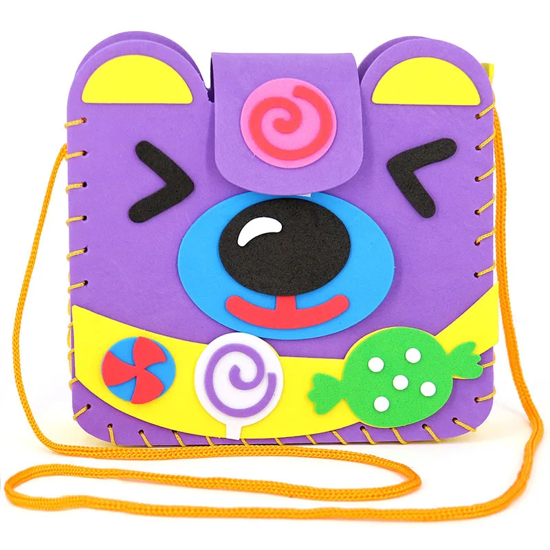 ZK20 DIY Manual Messenger Bag Craft Toys Children Handmade EVA Bags Make Materials Kids Hands-on ability Learning Education Toys