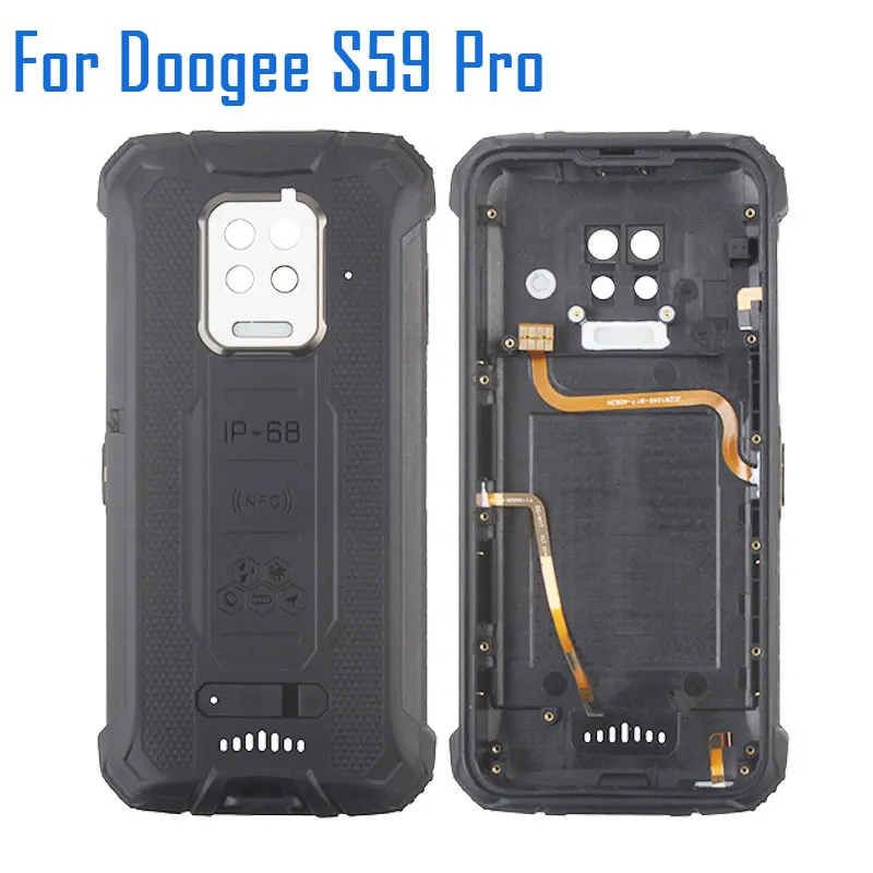 Original Doogee S59 Pro Battery Cover Protective Battery Case Back Cover+Fingerprint+Microphone Accessories For Doogee S59 Pro