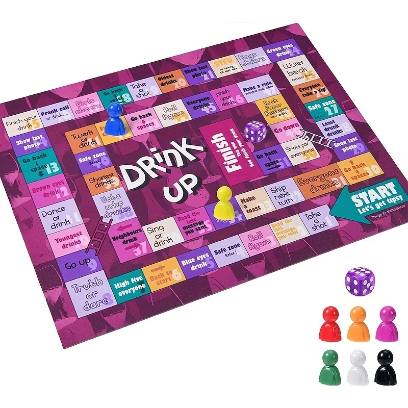 

Интерактивная прочная кожаная пивная доска для питья в стиле пива для 2-8 игроков для взрослых, забавная для вечеринок и бакалавриков для девочек