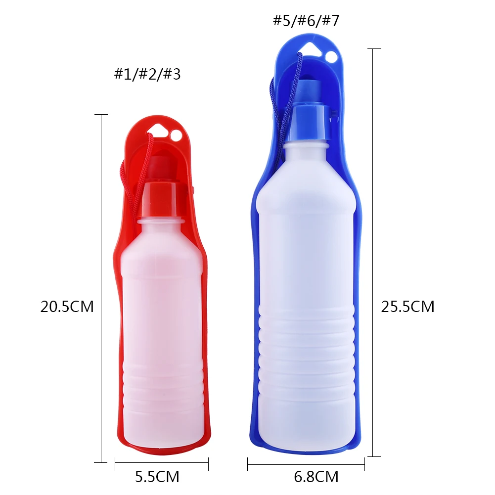 250ml/500ml Love Pet Dog Travel Water Bottle Puppy Drinking Feeding Fountain Bottle Drinking Portable Travel Water Bottle