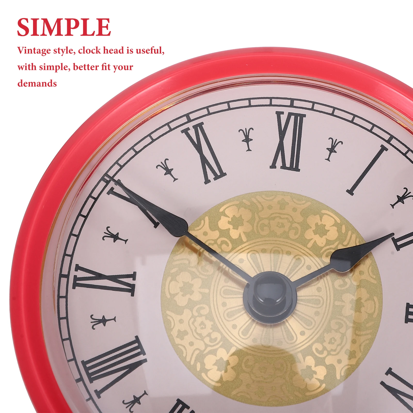 

1 Piece Small Round Clock Insert Quartz Movement with Roman Numbers Retro Style DIY Clock Mechanism for Home Decor