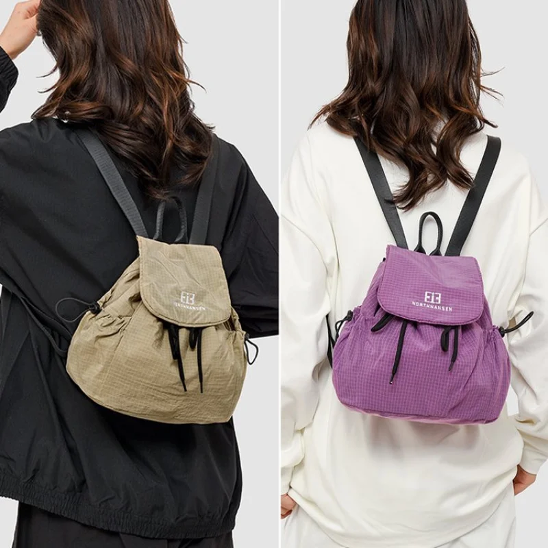 Nylon Cloth Cover Type2025Spring One Size Backpack Macaron Color Series Korean Style Simple Versatile Student Backpack for Women