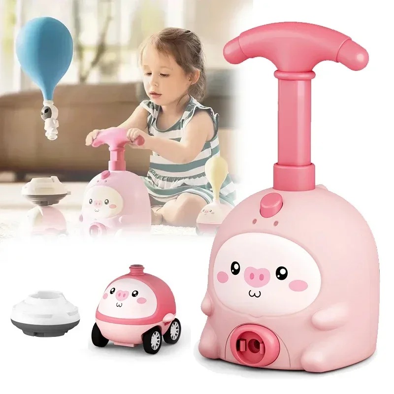 Balloon Launcher Toys for Kids Educational Inertial Air Power Balloon Car Tower Science Toys for Children New Year Gift