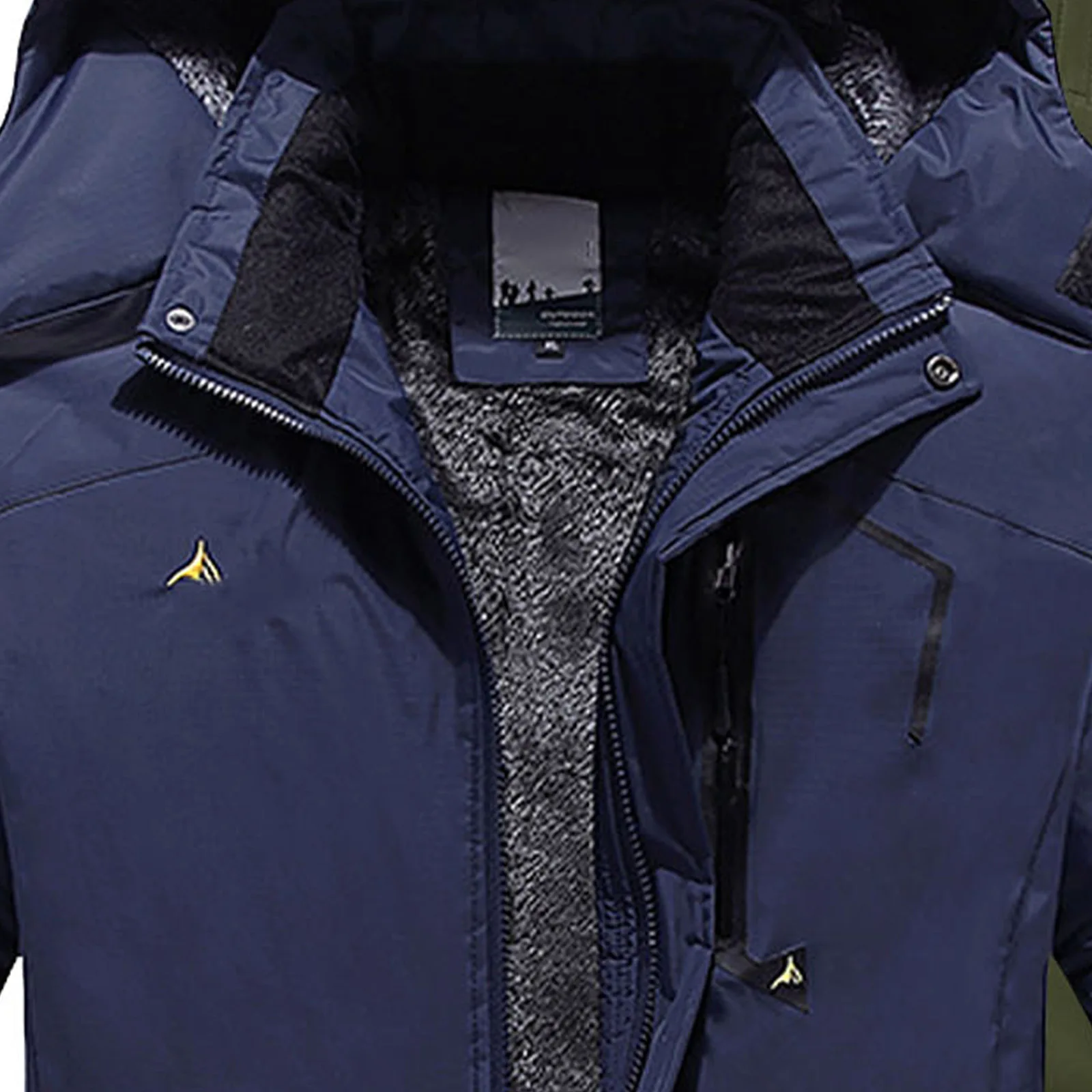 Herren Dicker Fleece-Gefütterter Taktischer Zweiteiler Winddicht Wasserdicht Warm Winter Reit- und Bergsteiger-Outdoor-Bekleidungsset für Männer – Detail 10