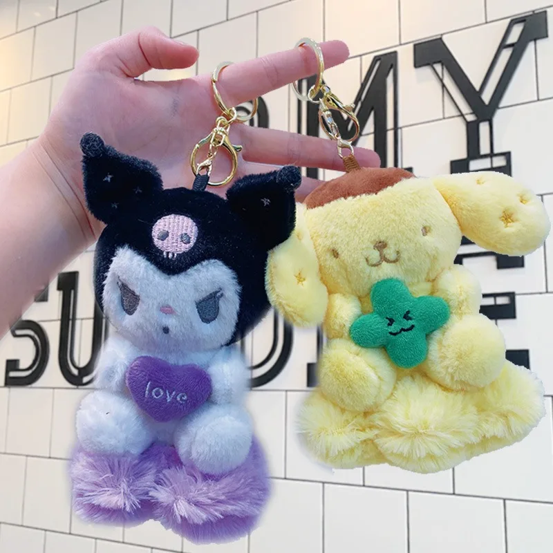 Sanrio Doll Cute Toy Doll School Bag Backpack Pendant Car Keychain Anime Peripheral Holiday Gift Hello Kitty Cinnamoroll