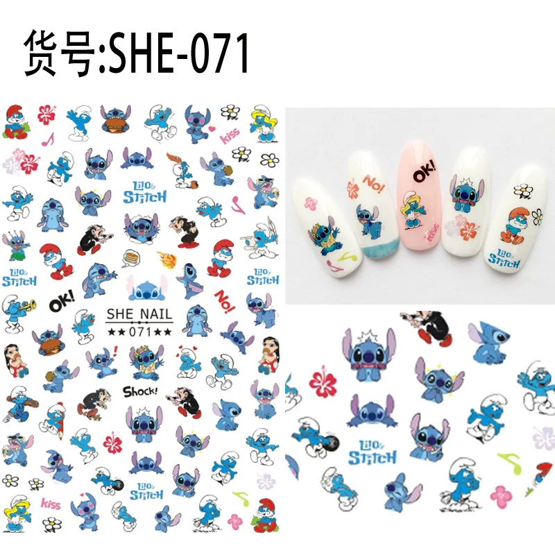 1Pcs 3D Disney Cartoon Mary Cat Nail Sticker Press On Nails Nail Supplies Mickey Mickey Stickers The Lion King Sliders For Nails