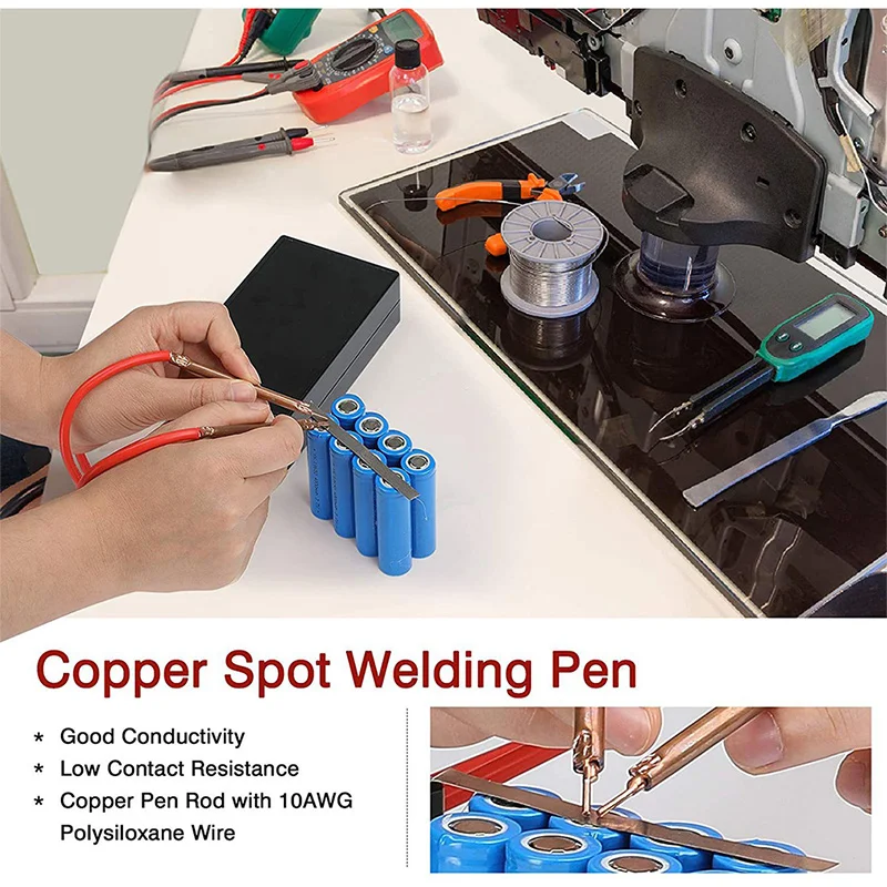 Portable Spot Welding Machine 6 Gears Adjustable Mini Spot Welder Quick-Release Pens Spot Welding Pen Tool Kit For 18650 Battery