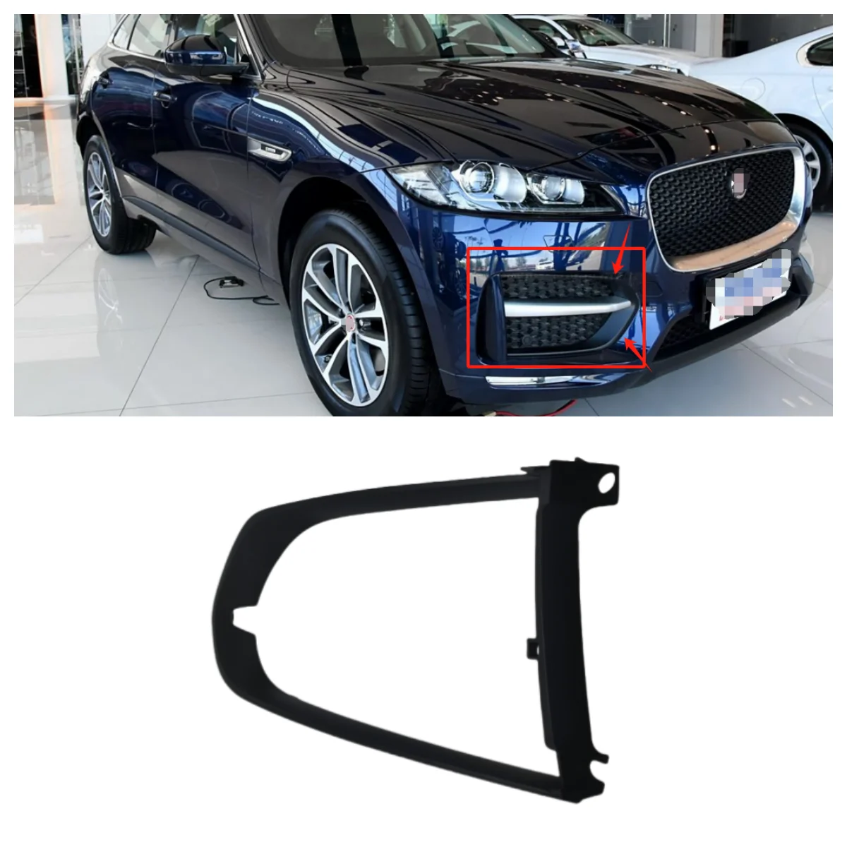 

T4A6237 Молдинг правой решетки переднего бампера JAGUAR F-Pace R Sport 2016-2020