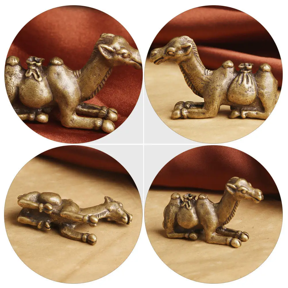 Copper Camel Brush Pen Stand Elegant Artistic Desktop Decor for Calligraphy Brushes Writing Brushes Sumi Pens Chinese Brush Rack