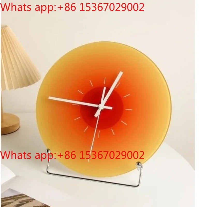 Clock ins wind clock wall clock living room glass watch simple pendulum table