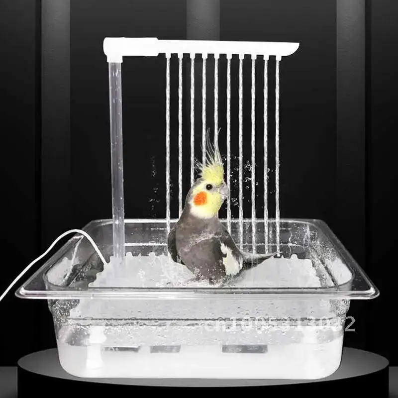 

Parrot Bathtub Automatic Bird Bath Shower Circulating Medium Faucet Amazon for Grey Conure African Cockatiel Birds Parakeet