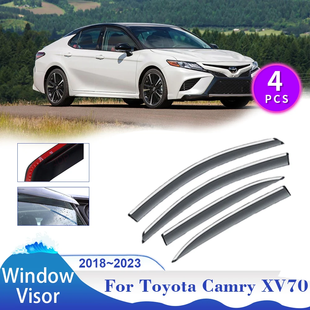 Window Visor for Toyota Camry XV70 Daihatsu Altis Sedan 2018~2023 TRD Hybrid Car Side Windows Deflector Rain Shelters Accessorie