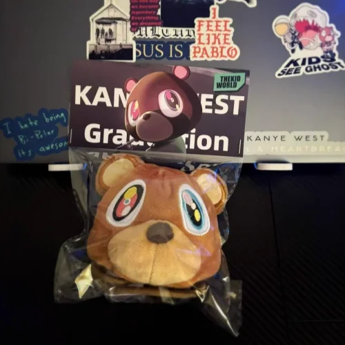 

ОРИГИНАЛЬНЫЙ брелок Kanye, плюшевая кукла, подвеска в виде плюшевого мишки, плюшевые игрушки, милые подарки на день рождения и Рождество для мальчиков и девочек