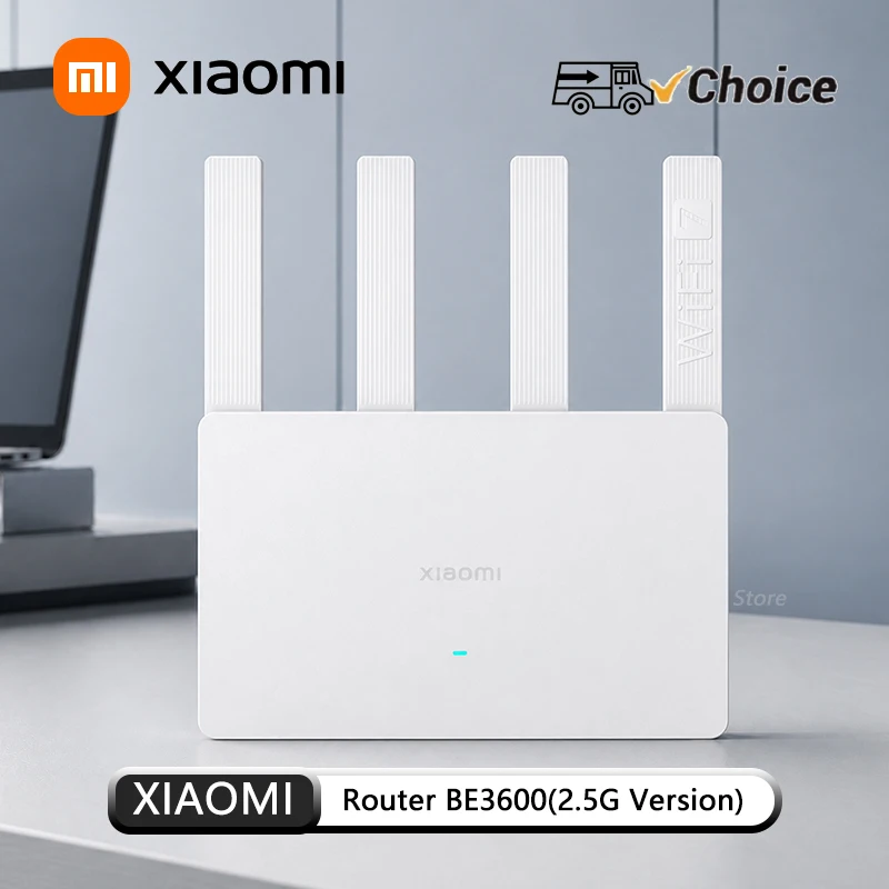 Original XIAOMI Router BE3600 WiFi7 2.4/5GHz Duan Bands 160Mhz 3570Mbps Mesh Networking Gaming Acceleration 2.5G Ethernet Port