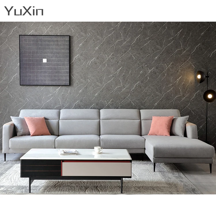 

Modern Fabric Sofa Set Furniture Sectionals Couch Corner L Shaped Living Room Furniture Sofas Apartment Living Room Sofa