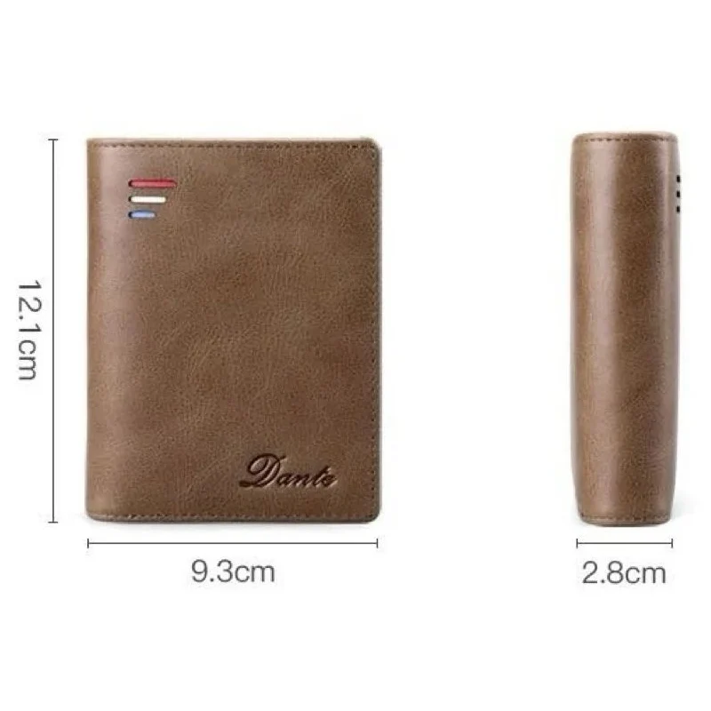 High Quality Men Wallet 2025 New Style Fashion Large Capacity Retro Card Bag Zipper Purses Pocket Short Men's Leather Wallet