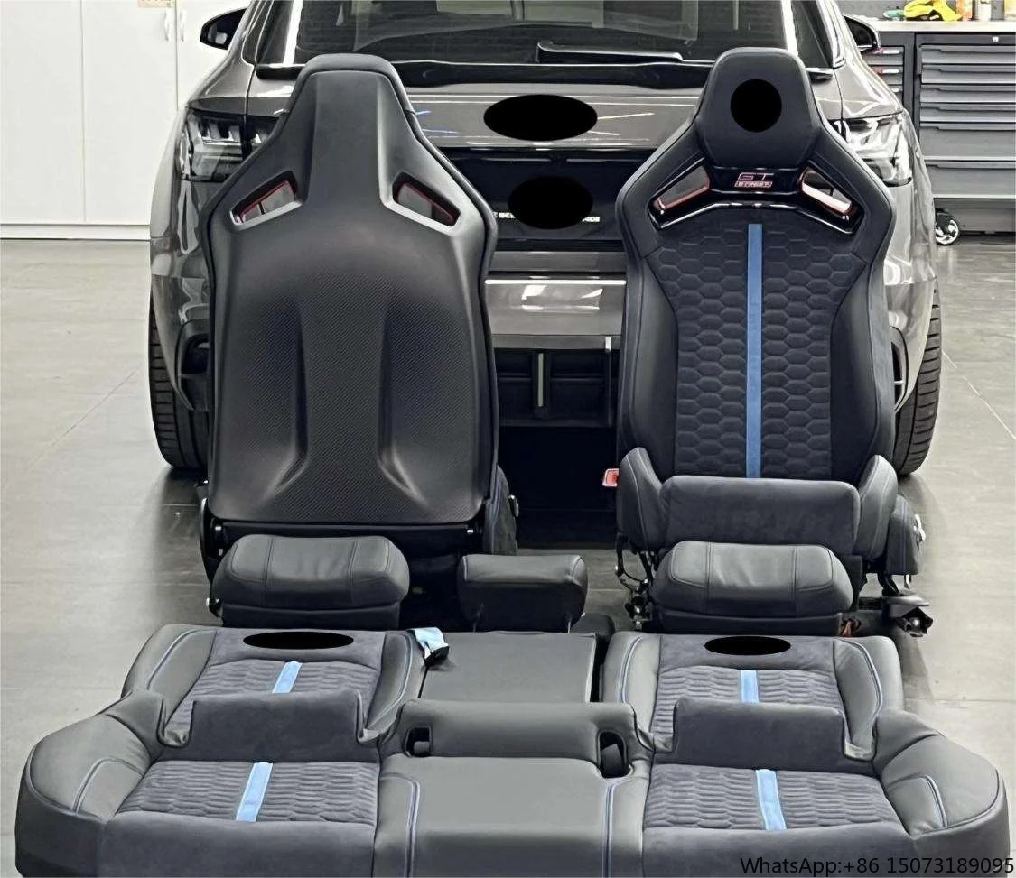 Carbon Fiber Racing Bucket Seats with Base for  A5 S5 RS5 A6 S6 RS6 8T3 8T8 C4 C5 C6 C7 C8 C9