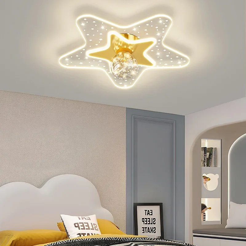 

SANDYHA Modern Star Ceiling Light Full Sky Star Design Glass Lampshade LED Lamp for Childrens Room Living Room Bedroom