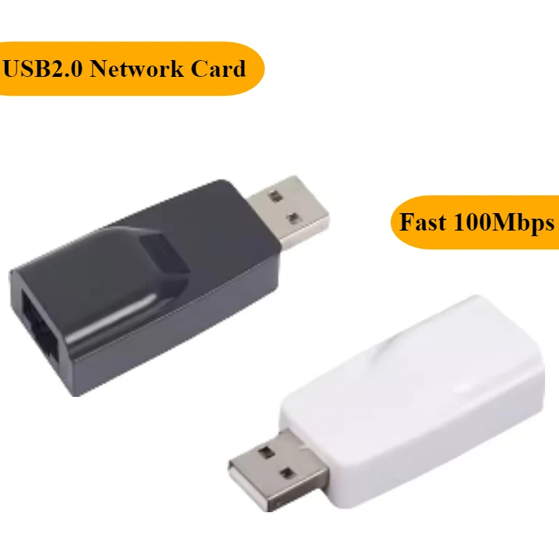 بطاقة الشبكة المحمولة LAN إيثرنت USB إلى محول RJ45 100Mbps محول خالي من محرك لنظام التشغيل Windows Linux Mac OS PC المحمول سطح المكتب