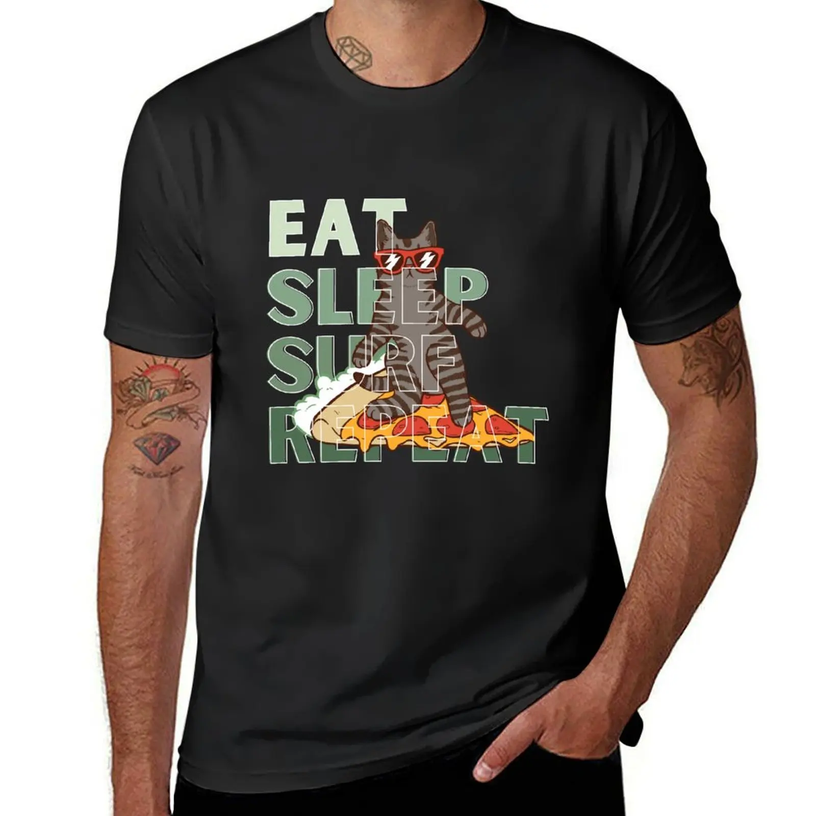 Copy of Eat Sleep Surf Repeat T-Shirt tees anime clothes Aesthetic clothing animal prinfor boys mens champion t shirts