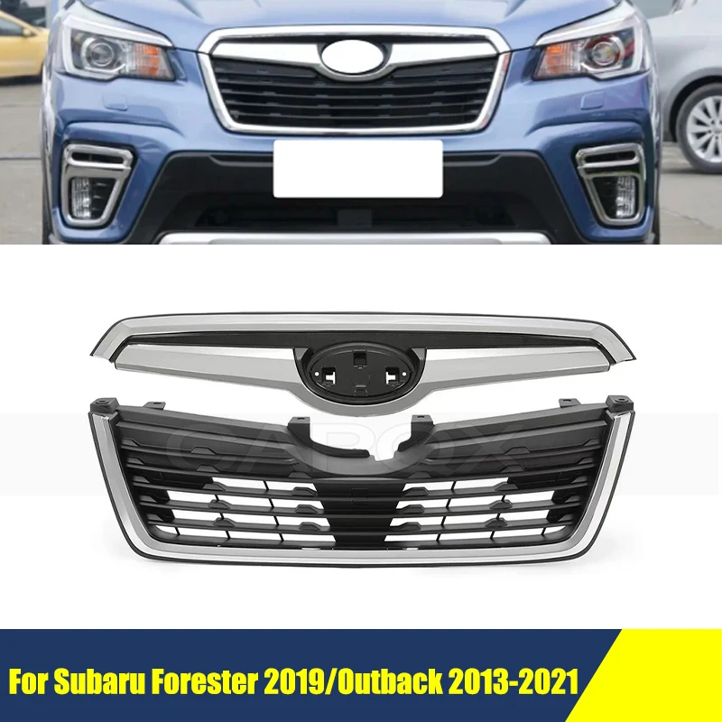 

Chrome Front Radiator Grille For Subaru Forester 2019/Outback 2013-2021 Bumper Grill Mask Medium Net Racing Grills Auto Grille