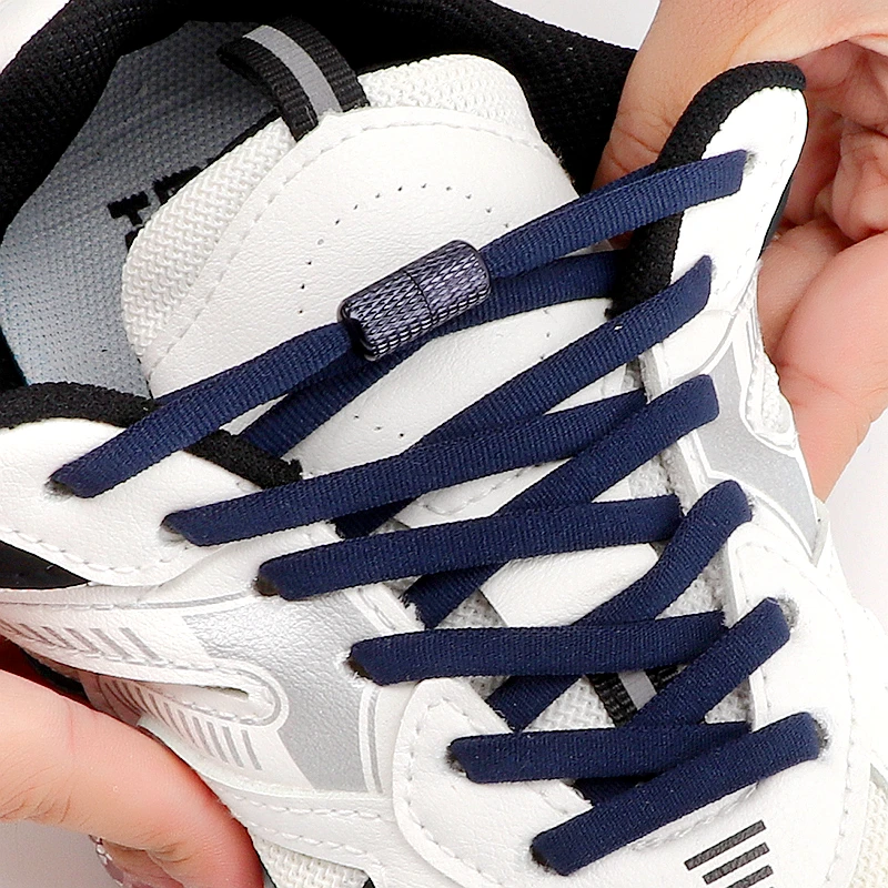 

Colorful Elastic Semicircle No-Tie Shoe Laces for Sneakers Kids & Adults Metal Lock Lazy Laces Boot Shoe Strings