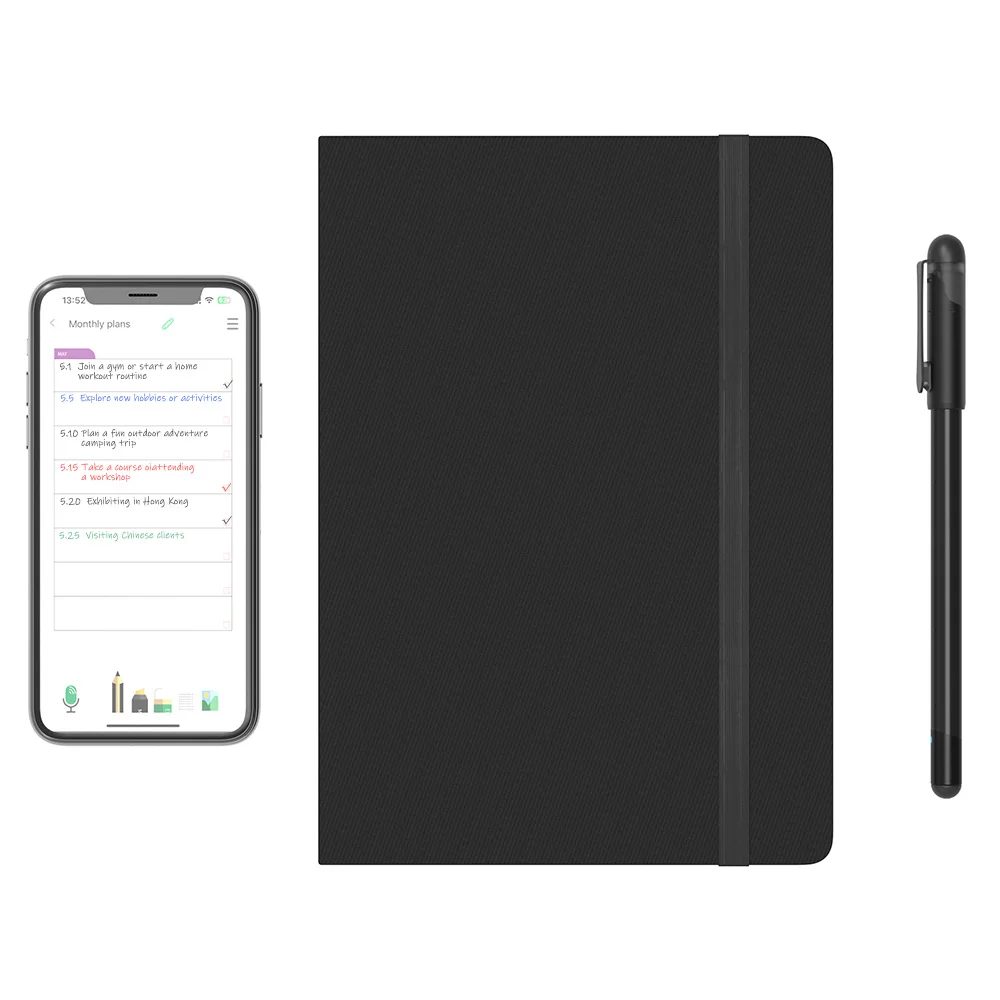 Newyes APP New Smart A5 Smart Planner Digital Agenda Synchronizacja biznesowa do telefonu Inteligentny zestaw do pisania piórem cyfrowym