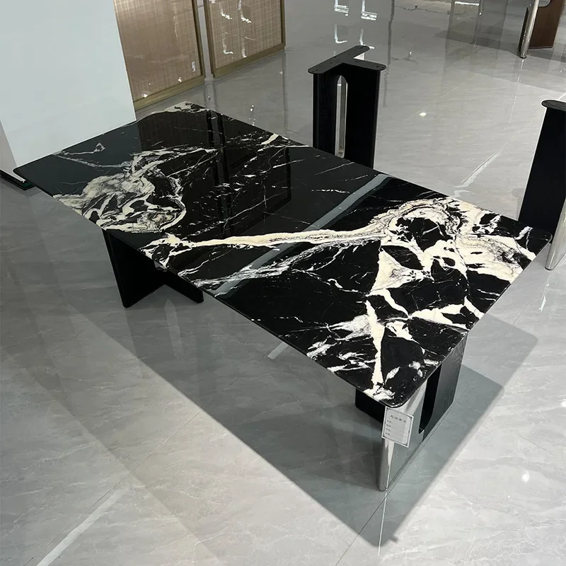 Conference Glass Dining Table Kitchen Coffee Outdoor Hallway Modern Dining Table Writing Bistro Mesas De Jantar Home Furniture