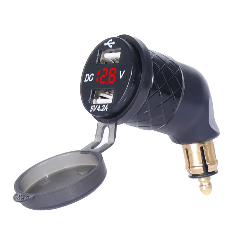 

Aluminum Alloy European Motorcycle 5V 4.2A USB Charger DIN Socket Voltmeter for Triumph Tiger Explorer Ducati BMW Motorcycle